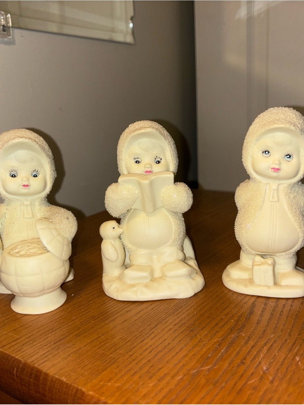 Department 56 Cream Snow Child Trio Figurines